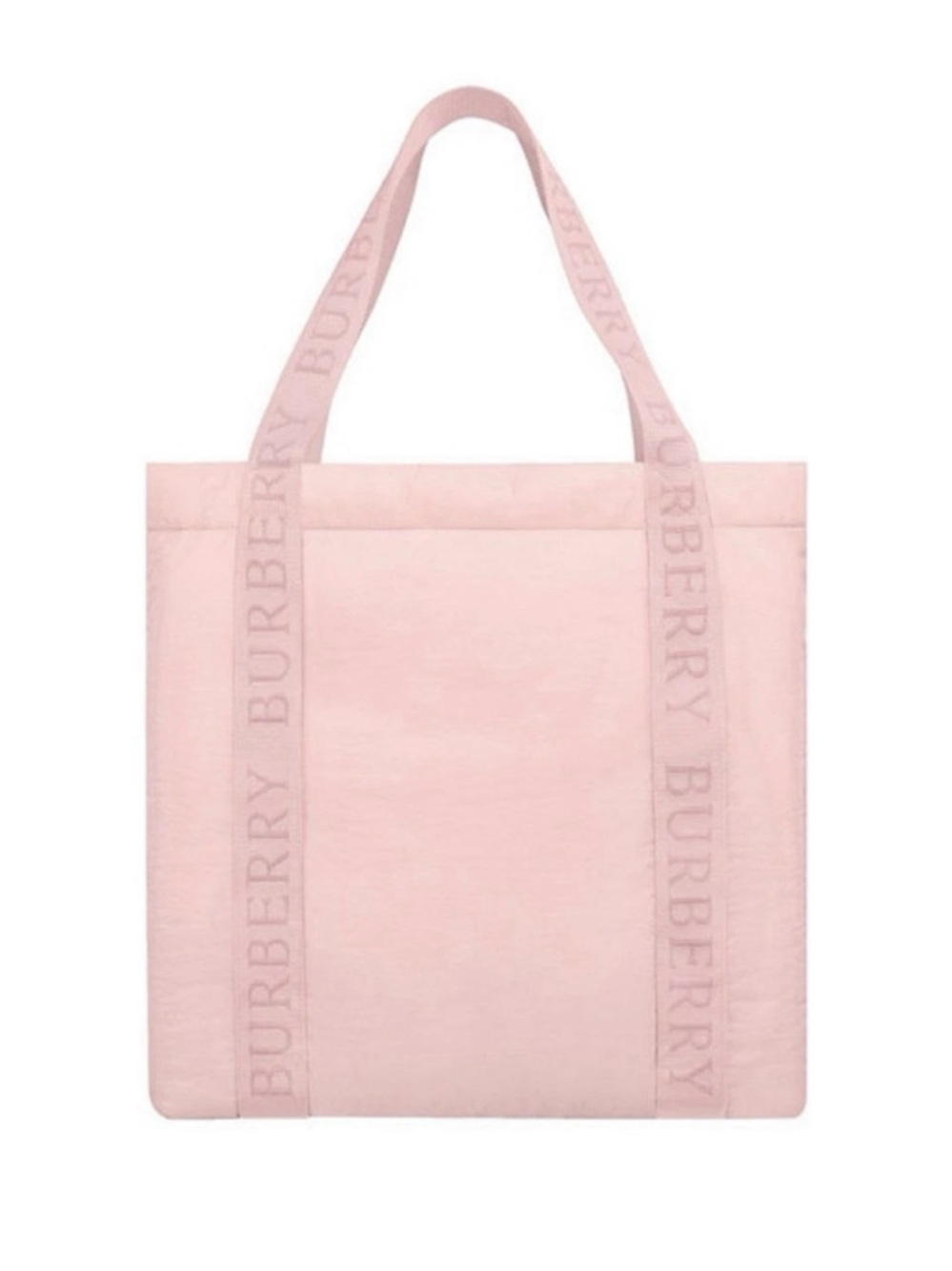 Burberry Soft Pink Branded Strap Tote